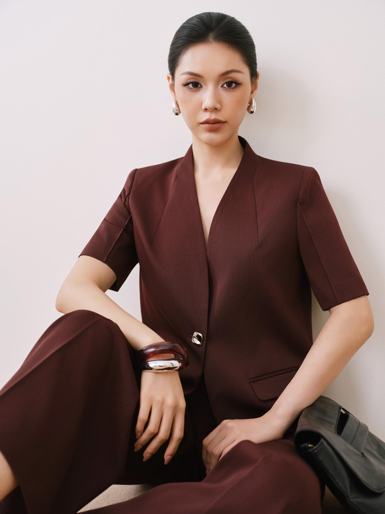 Áo vest tay cộc cổ V gấu bo tròn_Q.2-982